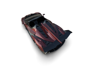 Siyah arkaplanda izole edilmiş yansıtıcı bir nesnenin 3 boyutlu görüntülenmesi