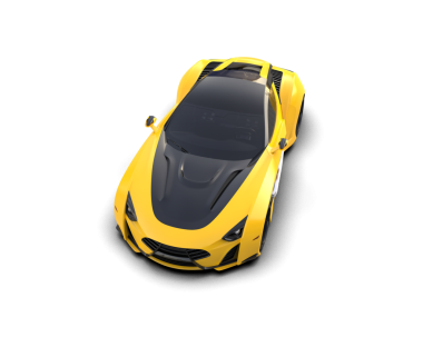 beyaz arka planda modern spor araba