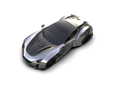 beyaz zemin üzerinde gümüş renkli araba