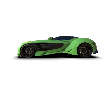 Beyaz arka planda gerçekçi bir araba. 3d oluşturma.