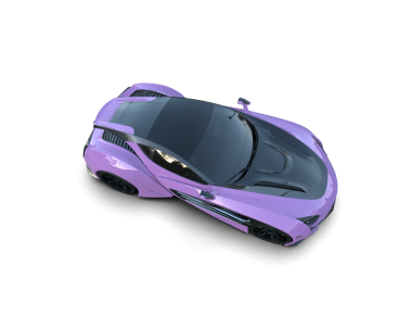 Beyaz arka planda modern bir araba. 3 boyutlu resimleme