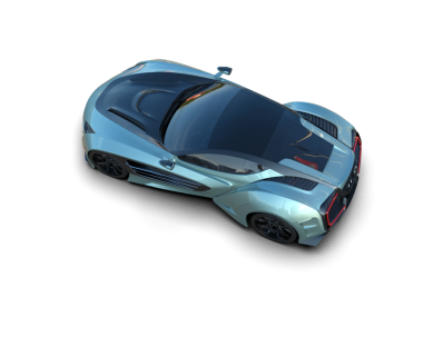 Daha az genel bir konsept arabanın 3 boyutlu çizimi