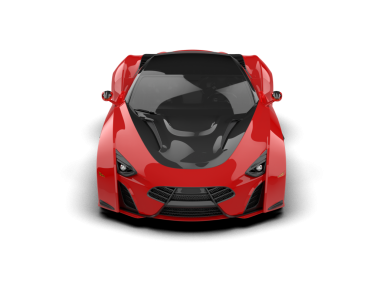 modern araba siyah arka planda izole edilmiş. 3d oluşturma