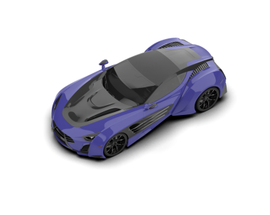 gerçekçi 3 boyutlu spor araba çizimi