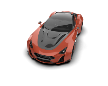 Modern kırmızı spor araba