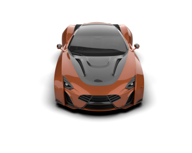 Modern araba arka planda izole edilmiş. 3D görüntüleme - illüstrasyon