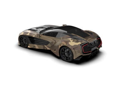 Modern lüks araba beyaz zemin üzerine.