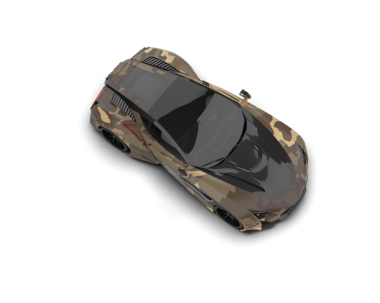 modern araba siyah arkaplanda izole edildi