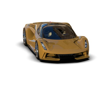 Modern araba arka planda izole edilmiş. 3D görüntüleme - illüstrasyon