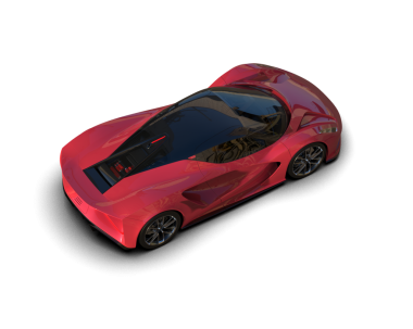 Siyah arka planda izole edilmiş kırmızı spor araba. 3d oluşturma