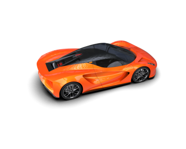 modern turuncu araba beyaz arka planda izole edilmiş.