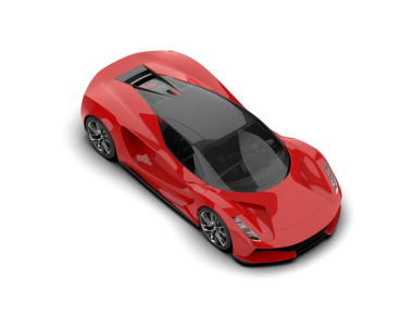 modern kırmızı spor araba - 3D render