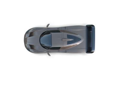 Gri arka planda modern siyah araba