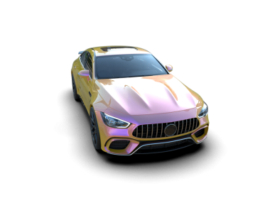 Modern bir arabanın 3 boyutlu çizimi.