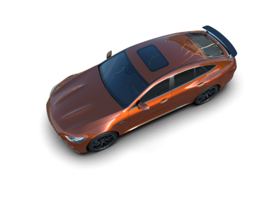 Modern araba. 3d oluşturma.
