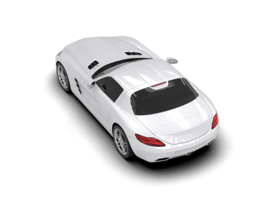 beyaz lüks modern araba beyaz arka planda izole edilmiş. 3d oluşturma