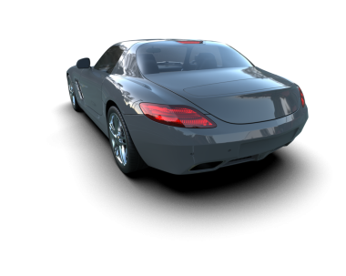 modern spor araba siyah arka planda izole edilmiş.