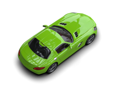 modern yeşil araba beyaz arka planda izole edilmiş