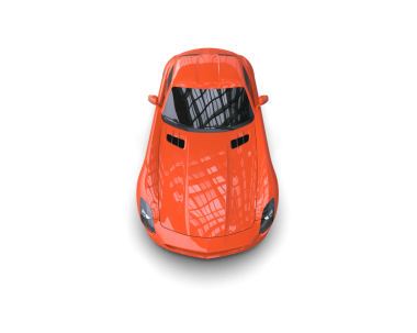 Kırmızı araba siyah arka planda izole edilmiş.