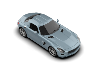 modern araba beyaz arka planda izole edildi. 3 boyutlu görüntüleme