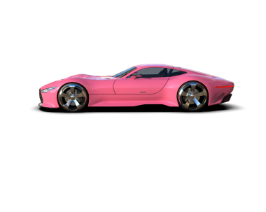 araba siyah arkaplanda izole edildi 3 d illüstrasyon