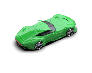 Modern araba beyazda izole edilmiş. 3d görüntüleme - resim