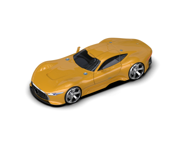 gerçekçi 3 boyutlu spor araba çizimi