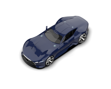 Elektrikli bir arabanın 3 boyutlu görüntüsü