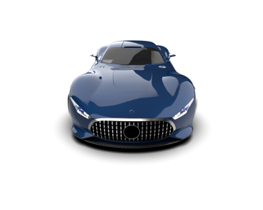 Mavi lüks spor araba. 3d oluşturma