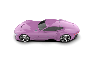 beyaz arka planda modern araba