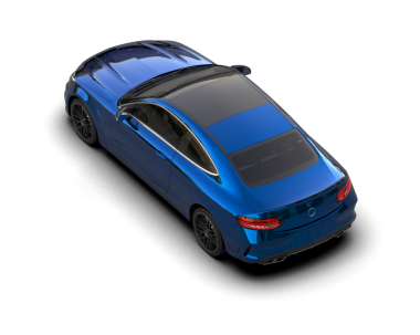 Modern araba, kırpma yolu olan beyaz bir arka planda izole edilmiş. 3d oluşturma