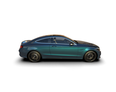 Yepyeni bir arabanın 3 boyutlu görüntüsü.