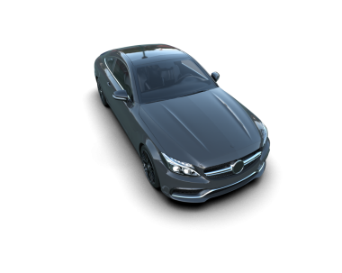 Modern araba arka planda izole edilmiş. 3d illüstrasyon