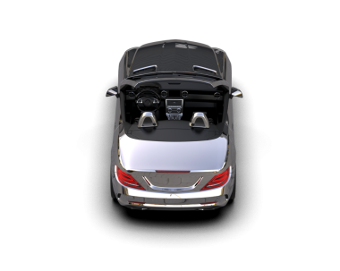 Modern araba beyaz arka planda izole edilmiş. 3 Boyutlu Hazırlama