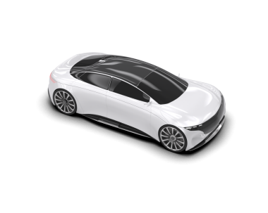 beyaz arkaplanda modern araba.