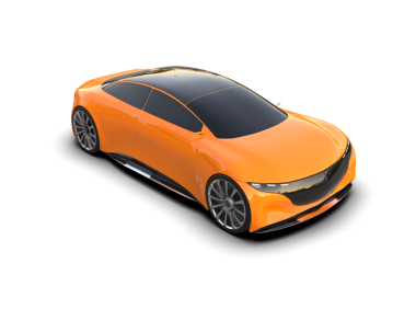 Stüdyo ortamında daha az genel bir konsept arabanın 3 boyutlu çizimi