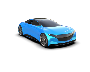 modern lüks mavi araba