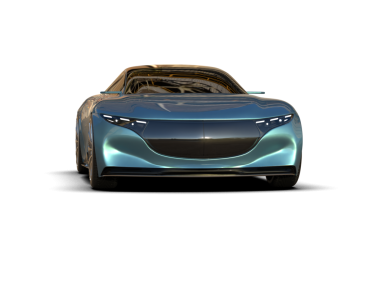 Gerçekçi bir araba. Siyah arkaplanda 3 boyutlu resimleme.