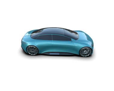 Beyaz arka planda bir araba. 3D model, beyaz arka planda bir araba..