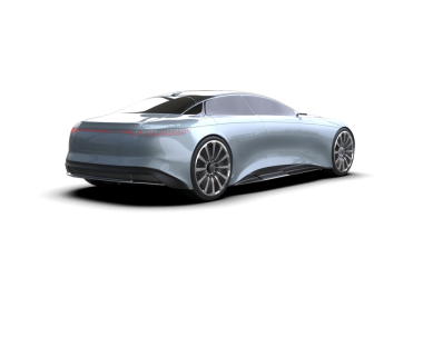 Siyah arka planda izole edilmiş lüks bir araba.