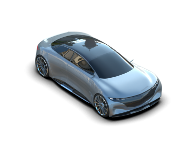 modern otomobil arka planda izole edildi