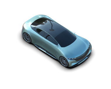 modern araba siyah arka planda izole edilmiş.