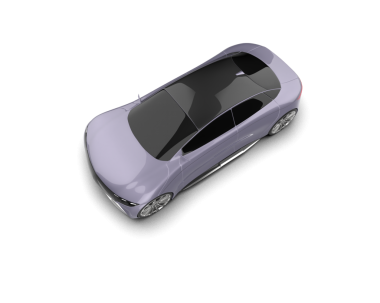 Beyaz arkaplanı olan 3 boyutlu bir araba..