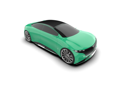 modern araba beyaz arka planda izole edildi. 3 boyutlu çizim - illüstrasyon