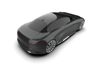 Siyah araba yan görünüm