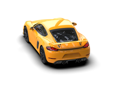 Beyaz arka planda bir araba. 3d oluşturma.