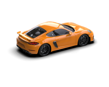 Turuncu spor araba beyazda izole edilmiş. 3 Boyutlu Hazırlama