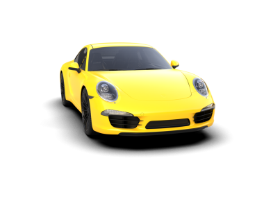 Siyah arka planda modern sarı süper araba