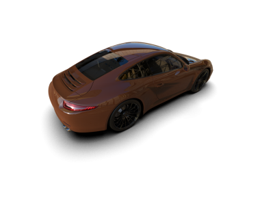 siyah arka planda modern araba, 3 boyutlu illüstrasyon