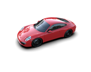 Beyaz arka plan üzerinde izole Modern kırmızı araba